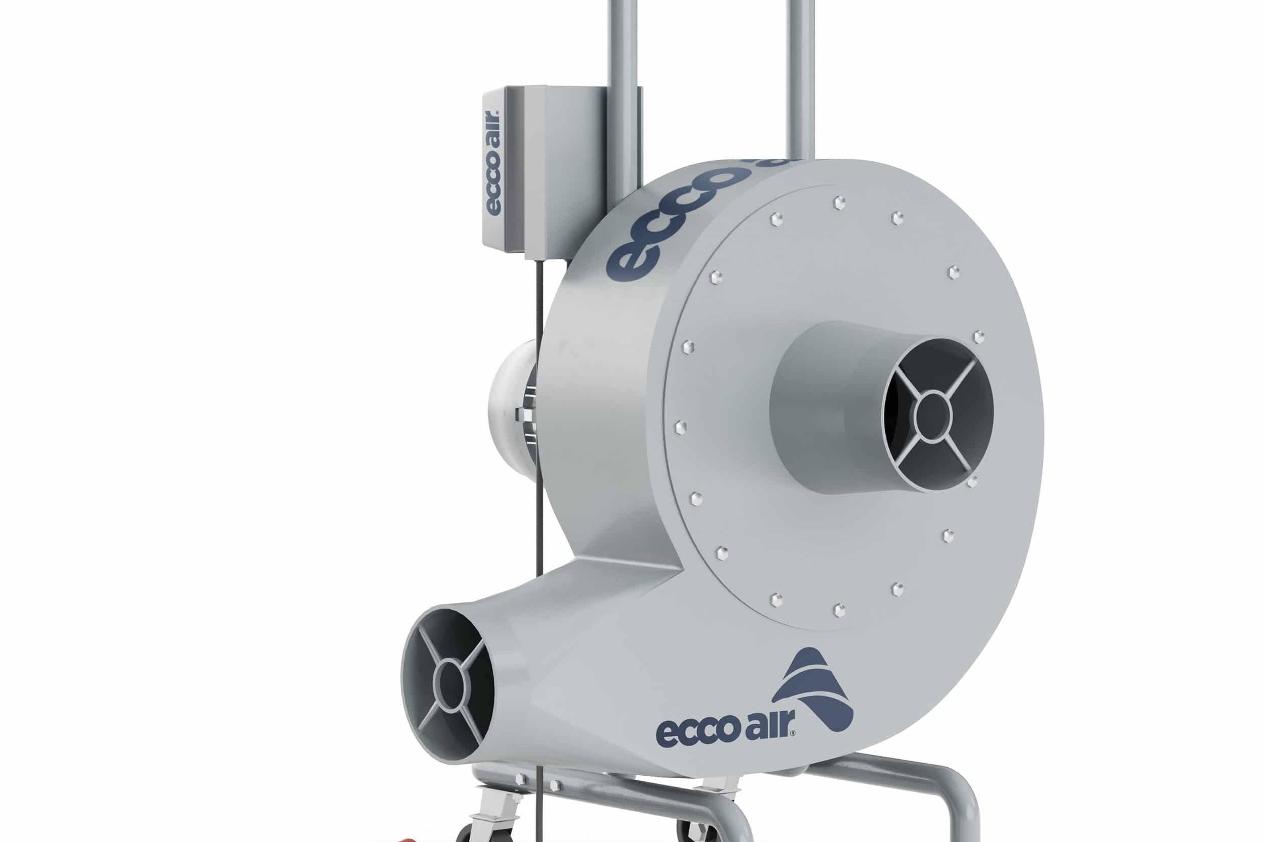 Máquina de insuflação e exaustão, modelo ATS 300, em fundo branco, vista de frente